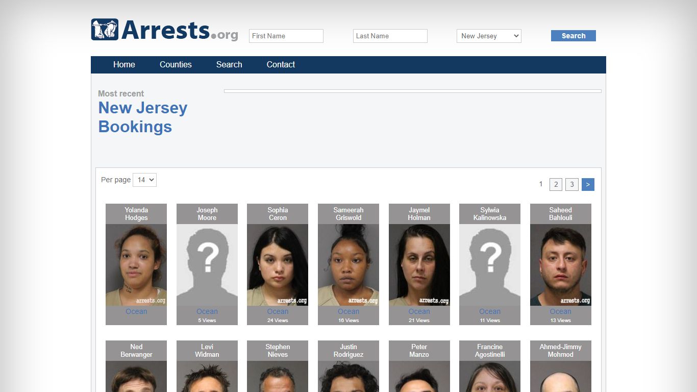 New Jersey Arrests and Inmate Search